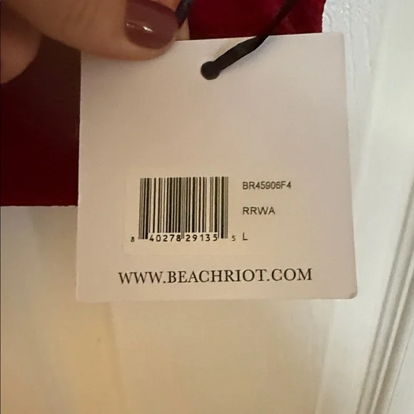 Beach Riot Adia Top Rio Red - Picture 2 of 3